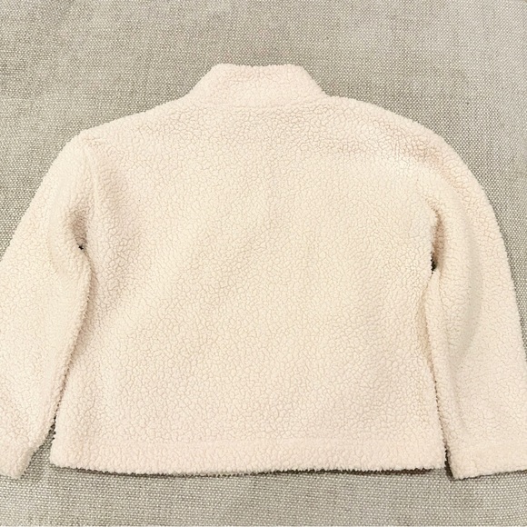 Gap Kids Girls Sherpa Quarter Zip Sweater Jacket Size L - Picture 4 of 6